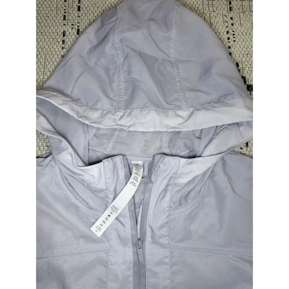 Lululemon‎ Clear Intention Jacket Women's Size 12 Hooded Windbreaker Lavender - Picture 10 of 14